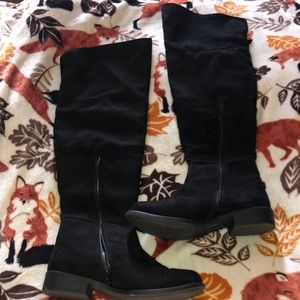 American Eagle Black thigh high boots
